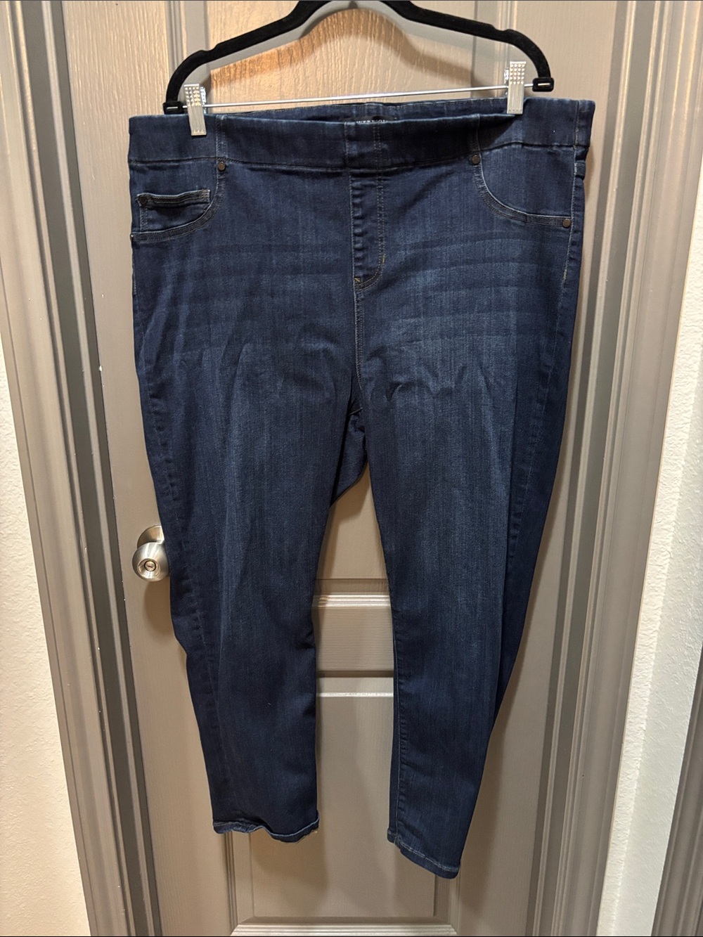 Liverpool Dark Blue Stretch Pull-On Jeggings